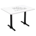 thumbnail image 2 of KFI Studios Whiteboard 2.5' x 4' Bistro Table, Black T-Leg Base, White, 2 of 3