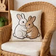 thumbnail image 7 of Easter Pillowcase Printed, Cute Rabbit Egg Chick Cushion Cover 18x18, Soft Breathable Fabric Pillow Case for Sofa Bed, Hidden Zipper Home Decor, Spring Festival Gift for Family, 7 of 7
