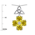 thumbnail image 2 of Star K� Lucky Shamrock Celtic Knot Made with Heart 6mm Simulated Citrine Pendant Necklace, 2 of 9