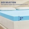 thumbnail image 3 of Mattress Topper Twin XL, 2 Inch Gel Infused Memory Foam Bed Topper for Twin XL Size, CertiPUR-US Certified, 3 of 9