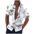 thumbnail image 1 of Hawaiian Shirt For Men, Men's Vintage Button Down Bowling Shirts Short Sleeve Summer Beach Shirt 2XL, 1 of 5