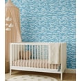 thumbnail image 4 of S4Sassy Self-Stick Decorative Wallpaper For Kids Room, Wavy Ocean Swirls Wall Paper, Textured Vinyl Waterproof Contact Paper, Blue, 25"x120" Removable Wall Covering For Kids Room, Baby Room, Playroom, 4 of 9