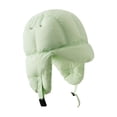thumbnail image 2 of Gorro con orejeras, gorro cálido con visera, gorra con visera, resistente al viento con orejeras, gorro de invierno, gorro relleno para acampar, depor Verde, 2 of 8