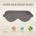 thumbnail image 3 of THXSILK 22 Momme Silk Sleep Eye Mask, Lightweight & Comfortable, Super Soft Eye Mask for Sleeping, Naps, Night Blindfold Eyeshade, Gray, 3 of 8