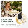 thumbnail image 4 of Round Outdoor Tablecloth with Umbrella Hole and Zipper, Vintage Shell Yellow Tablecloth with Elastic Waterproof, Summer Ocean Coastal Patio Table Covers for 31" - 35" Picnic Pool Tables, 4 of 9