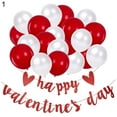 thumbnail image 7 of AYYUFE Romantic Balloons Decorative Flag Valentines Party Paper Banner Hanging Ornament, 7 of 7