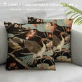 thumbnail image 3 of Nawypu  Heron Throw Pillow Cover Japanese Crane Asian Oriental Birds Blooming Floral Autumn Leaves Branch Square Pillow Case Cushion Cover for Home Car Decorative, 3 of 5