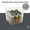 thumbnail image 2 of Simplify Square Open Front Cabinet Organizer with Basket Bin, Clear, 2 of 6