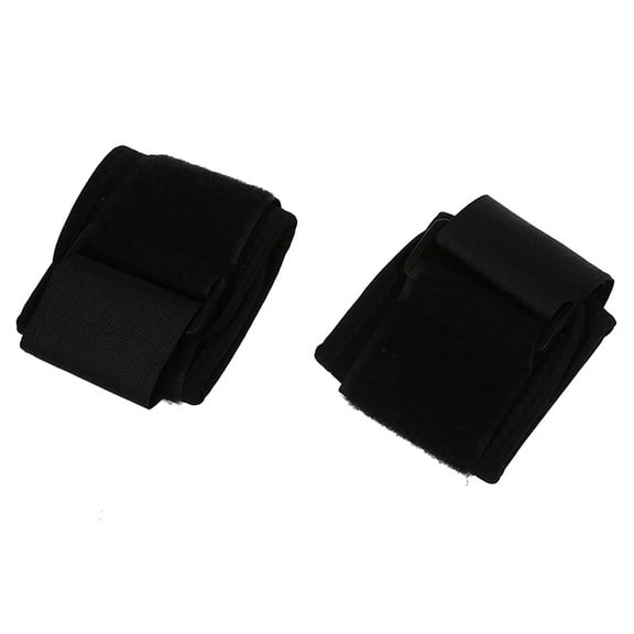2 Pcs Adjustable Black Neoprene Wrap Detachable Closure Wrist Support