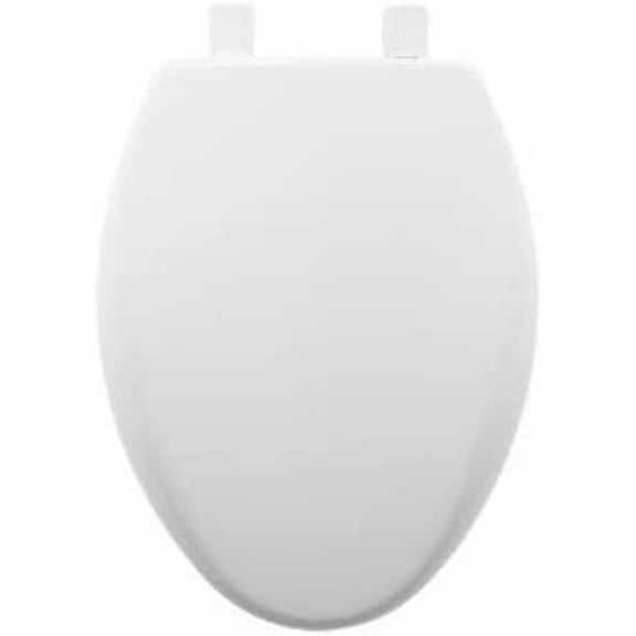 Mayfair Slow Close Elongated White Plastic Toilet Seat