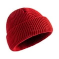 thumbnail image 2 of Worallymy Knitted Beanie Hat Elastic Soft Winter Unisex Outdoor Sports Hiking Camping Snow Ski Thermal Cap Casual Headwear Women Man Dark Red, 2 of 10