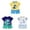 6Pcs Cute Baby Boy Clothes-Blue+Dark Blue+White, variant on Gerichy Toddler Baby Boy Summer Clothes Set 6 12 18 24 Months 2T 3T 4T Tractor Letter Print Short Sleeve T-Shirt Elastic Waist Solid Shorts Outfit Sets 6PCS