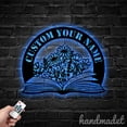 thumbnail image 3 of Handmadetneonsign Book Metal Wall Art Light, Bookworm Metal Sign Wall Decor, House Metal Decor 59306, 3 of 5