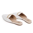 thumbnail image 3 of JABASIC Women Slip on Flat Mule Comfortable Backless Shoes Slide On Loafers (7,White), 3 of 6