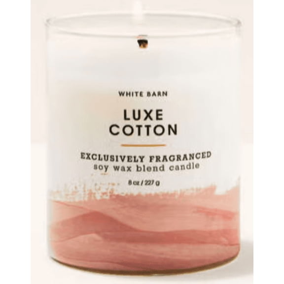 Bath & Body Works Luxe Cotton  Single Wick Candle 8 oz