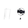 thumbnail image 1 of Mesita de noche,Mesa auxiliar de acrílico transparente,mesa auxiliar transparente de 2 niveles,Mesa pequeña de acrílico,mesita de noche pequeña,compacta,Reloj de pared,Reloj de pared con, 1 of 8