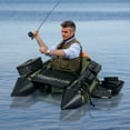 thumbnail image 2 of Costway Inflatable Fishing Float Tube Portable Fishing Boat with3 Detachable Storage Boxes Green, 2 of 10