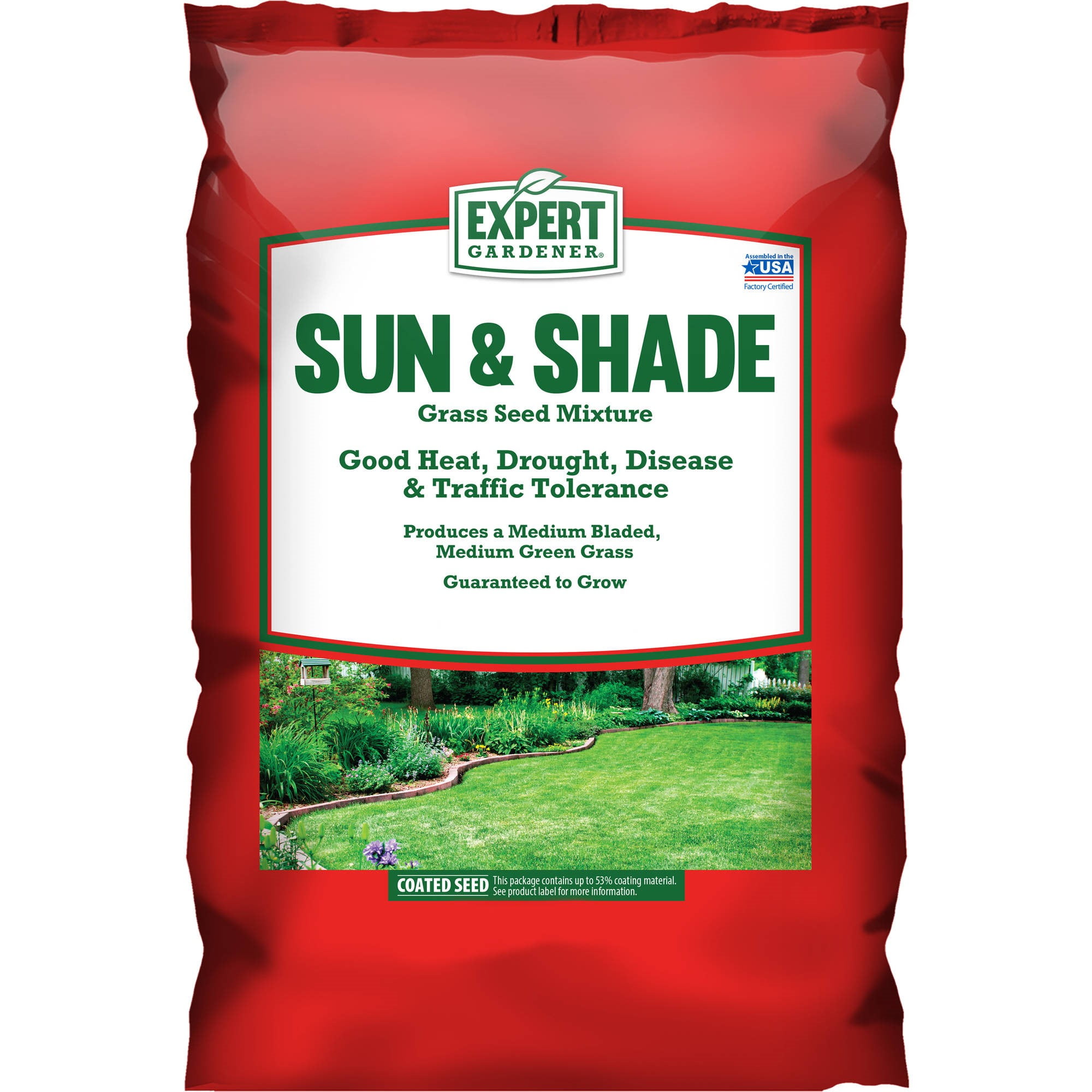 Expert Gardener Sun and Shade Grass Seed North, 7 Pounds, Covers up to