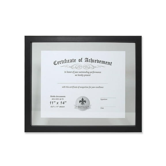 Lawrence Frames Plastic Certificate Frame Black (530111)