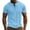 Light Blue, variant on Button V Neck Short Sleeve Tunic for Men Solid Color Dressy Casual Top Oversized Tee Shirts Men's V Neck Tee Shirts