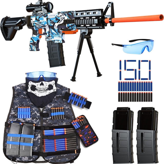 Rifle de Francotirador Eléctrico para Niños Vioofun con Chaleco y 150 Dardos