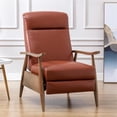 thumbnail image 2 of Bowery Hill Top Grain Leather Caramel Recliner Rectangular Cushioned Headrest 42.5"H x 30"W x 34"D Unassembled, 2 of 15