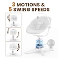 thumbnail image 3 of Zoicay Electric Baby Swing with App Remote Control, 5 Speeds 3 Sway Modes, Bluetooth Music, 5-Point Harness Infant Swing, White, 3 of 11
