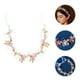 thumbnail image 4 of KAKOWELY Diadema de flores y perlas para novias, diadema de boda, tocado de novia con cinta, 4 of 5