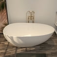 thumbnail image 3 of Boyel Living 71 in. Solid Surface Free-Standing Bathtub with Centre Drain in Matte White, 3 of 8