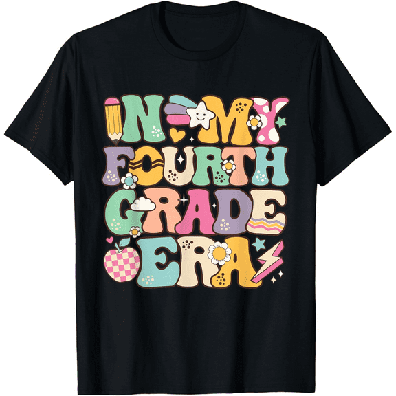In My Fourth Grade Era Girl Back To School 4th Grade Teacher T-Shirt