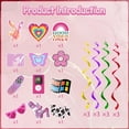 thumbnail image 4 of Decoraciones con forma de espiral para fiestas, HSDSH, Y2K, 2000, color rosa, 24 unidades, 4 of 7