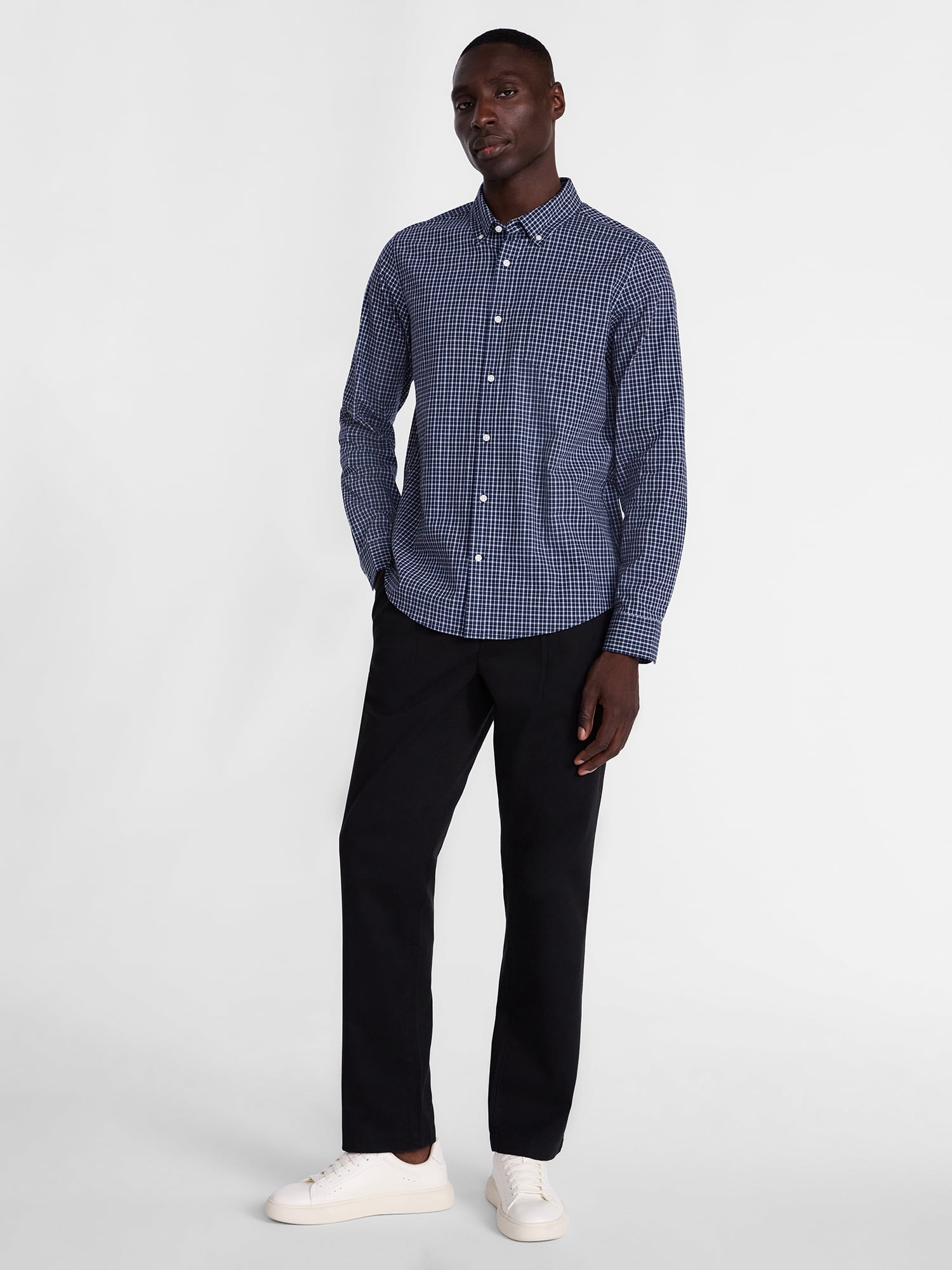 George Men's Poplin Shirt with Long Sleeves, Sizes S-3XL, LT-4XLT, 2XB-6XB