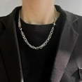 thumbnail image 4 of Cadena de suéter de acero de titanio Colgante de cruz para hombre Collar de acero de titanio Joyería en accesorios de moda de hip-hop Collar estelar, 4 of 5