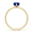 thumbnail image 2 of ANGARA Lab Grown 1 Ct Round Blue Sapphire Solitaire Engagement Ring for Women in 14K Yellow Gold (Size-6mm) | September Birthstone, Anniversary, Jewelry Gift for Women | Lab-Grown Blue Sapphire Ring, 2 of 8