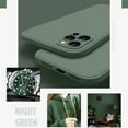 thumbnail image 3 of Compatible with iPhone 12 Case with Camera Lens Protector Liquid Silicone Gel Rubber Phone Case, Slim Fit iPhone 12 Cover 6.1" Soft Microfiber Lining Protective Case, Forest Green, 3 of 12