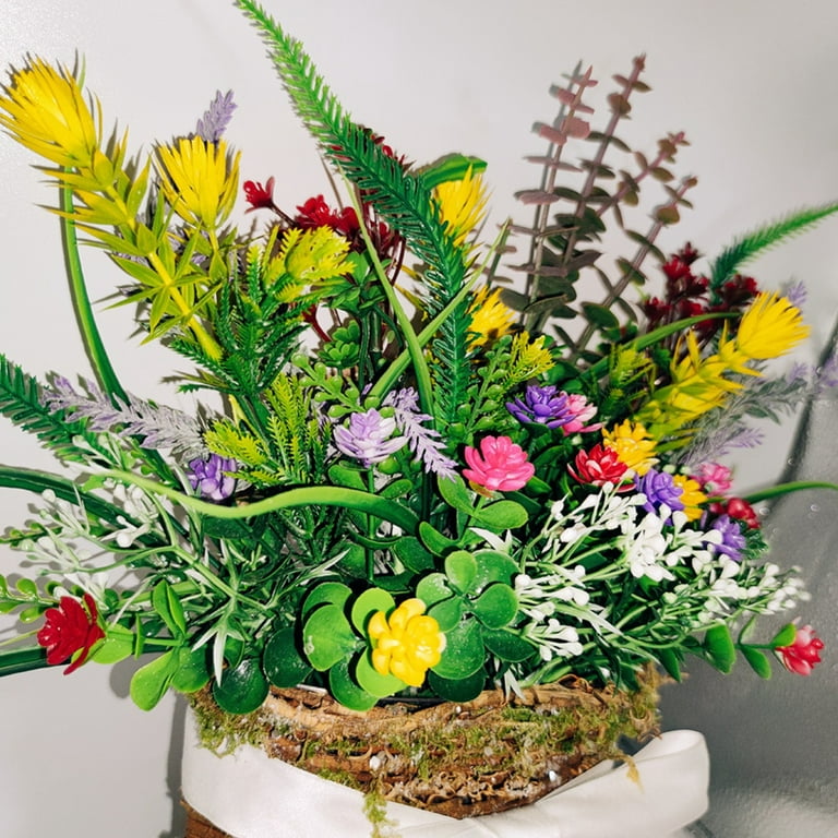 Wreath Alternative - Flowers in a Basket - Sanctuary Home Decor