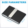 thumbnail image 2 of Uxcell Business Card Holder, Metal PU Leather Slim Name Card Holder Case Pocket with Magnetic Shut for Office Credit, Litchi Grain/Black, 2 of 6