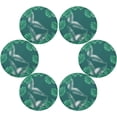 thumbnail image 2 of GZHJMY Tropical Palm Leaves Round Placemats, Durable Non-Slip Table Mat Heat and Stain Resistant Placemat for Kitchen Table Outdoor BBQ Activities, 4PCS, 2 of 6