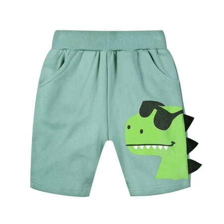 

Chenyin 1-9T Boys Cartoon Sweat Shorts for Baby Kids Elastic Waist Jogger Shorts with Pockets Toddler Summer Cotton Casual Five Pants for Boys