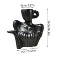 thumbnail image 3 of Plastic Statue Flower Vase,Modern Artistic Human Shape Decor Flower Vase,Small Black Vase for Table,Shelf,Living Room,Office,Bedroom,6.3x3.74 Inch, 3 of 7