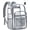 Grey, variant on Clear Backpack with TSA Lock, Heavy Duty Transparent See Through Clear Bookbag for College, Work, Travel, Casual , Black