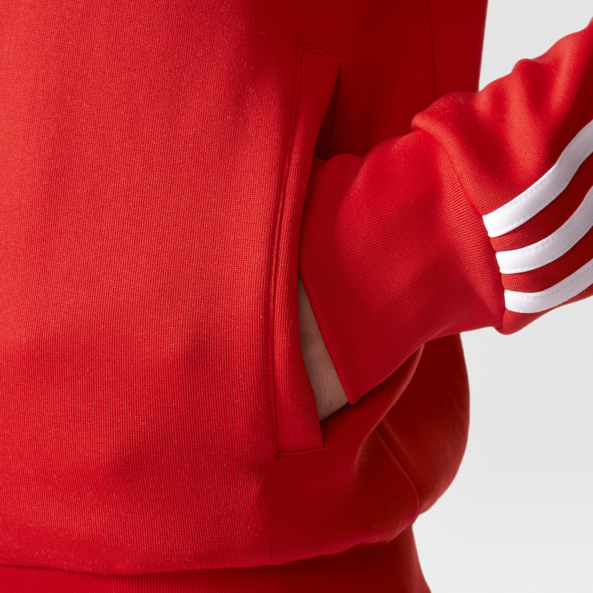 Adidas Originals Superstar Men's Track Jacket Vivid Red/White ay7062 - image 4 of 5