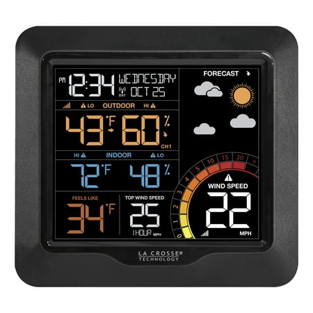 La Crosse Technology 327-1417 Color Wind Speed Weather Station with Wind & Outdoor