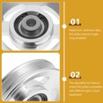 thumbnail image 3 of OFFIGAM Easy Install Aluminum Alloy Pulley Wheel Silver Fitness Equipment Support Pulley, 3 of 8
