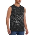 thumbnail image 2 of Balery Black And White Dotted Camisetas sin mangas para hombre, absorbe la humedad y protege contra el mal olor.-XX-Large, 2 of 7