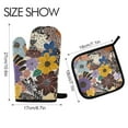 thumbnail image 2 of Yayeee Oven Mitts and Pot Holder Set of 4 Heat Resistant Kitchen Gloves Baking Hot Pad, Colorful Flowers, 2 of 5
