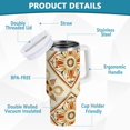 thumbnail image 5 of Victoria Bohemian Retro Floral 40 oz Tumbler Insulated&nbsp;Travel Mug Leak Proof Water Bottles Glasses Fits in Car Cup Holder, 5 of 8