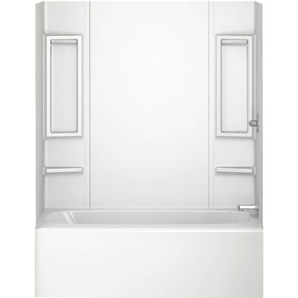 Peerless 40164 White 5Piece Adhesive Tub Wall