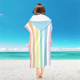 thumbnail image 1 of Toalla de baño de fibra para adultos, chal para playa, tienda de campaña de secado rápido, Toalla de baño para playa, tortuga marina azul, tiburón, bonito caballo, patrón geométrico, 1 of 5