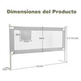 thumbnail image 3 of Costway Riel de Cama para Niños Barandilla de Seguridad para Cama con Bolsillo Lateral y Altura Ajustable 72,5-101,5 cm, 3 of 10